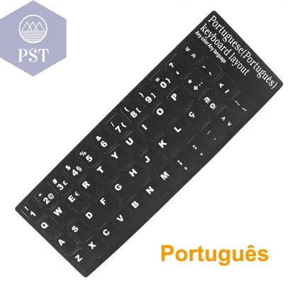 Russian French English Arabic Spanish Portuguese Hebrew Keyboard Stickers Letter Alphabet Layout Sticker For Laptop Desktop PC - PST PS Tradings