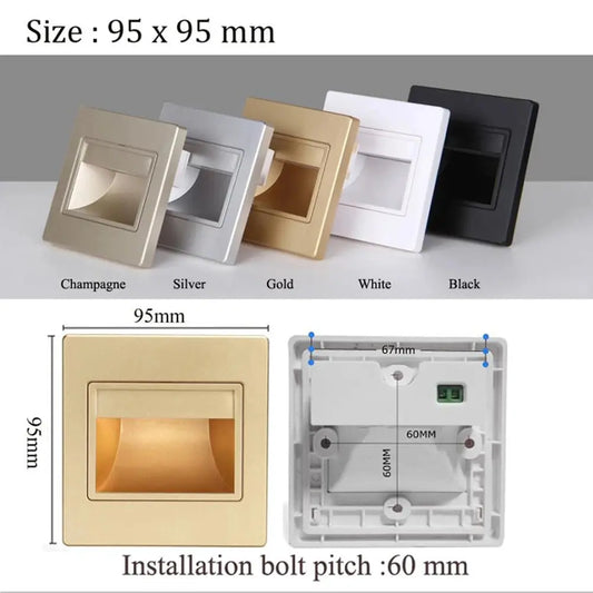 Einbau in LED-Treppen licht 85-265V Wand leuchte Beleuchtung Schritt Treppe Gang Lampen warm kühl weiß Keller Durchgang Fuß lichter       PST PS Tradings