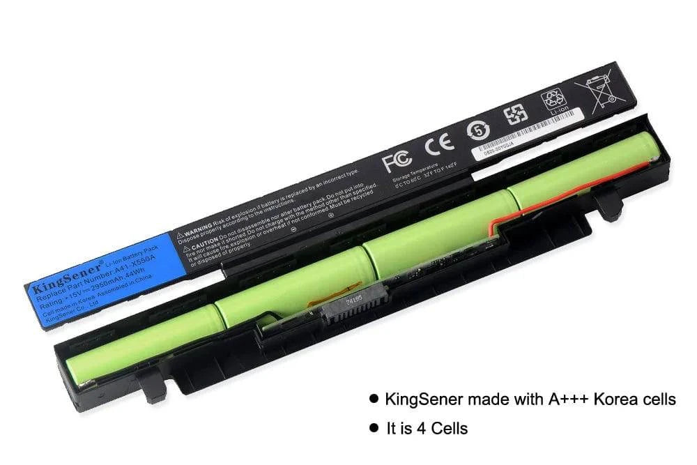 14.4V 6800mAh Korea Cell New A41-X550A Laptop Battery for ASUS A41-X550 X450 X550 X550C X550B X550V X450C X550CA X452EA X452C - Property & Safety Tradings