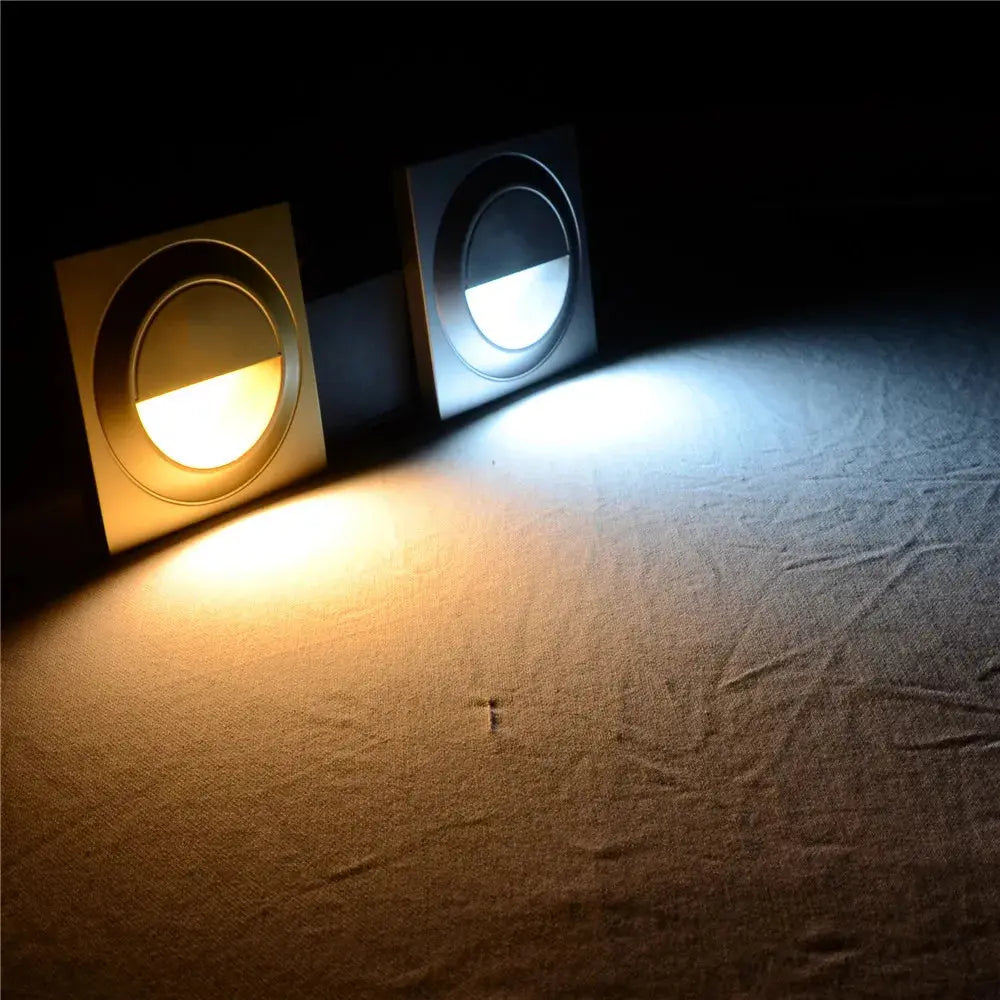 Einbau in LED-Treppen licht 85-265V Wand leuchte Beleuchtung Schritt Treppe Gang Lampen warm kühl weiß Keller Durchgang Fuß lichter       PST PS Tradings