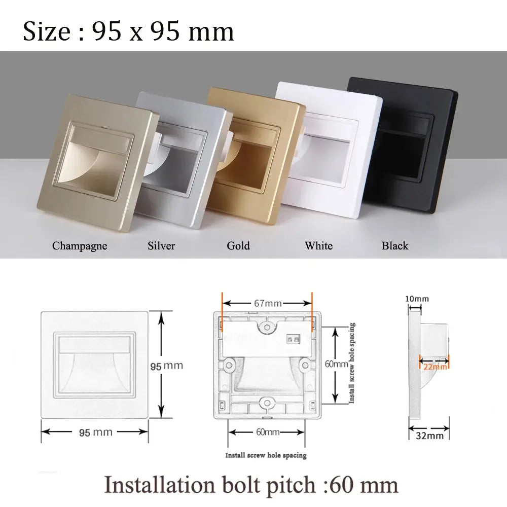 Einbau in LED-Treppen licht 85-265V Wand leuchte Beleuchtung Schritt Treppe Gang Lampen warm kühl weiß Keller Durchgang Fuß lichter       PST PS Tradings