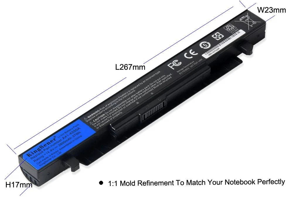 14.4V 6800mAh Korea Cell New A41-X550A Laptop Battery for ASUS A41-X550 X450 X550 X550C X550B X550V X450C X550CA X452EA X452C - Property & Safety Tradings