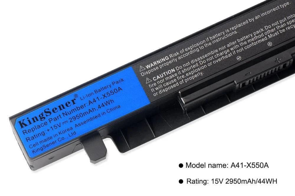 14.4V 6800mAh Korea Cell New A41-X550A Laptop Battery for ASUS A41-X550 X450 X550 X550C X550B X550V X450C X550CA X452EA X452C - Property & Safety Tradings