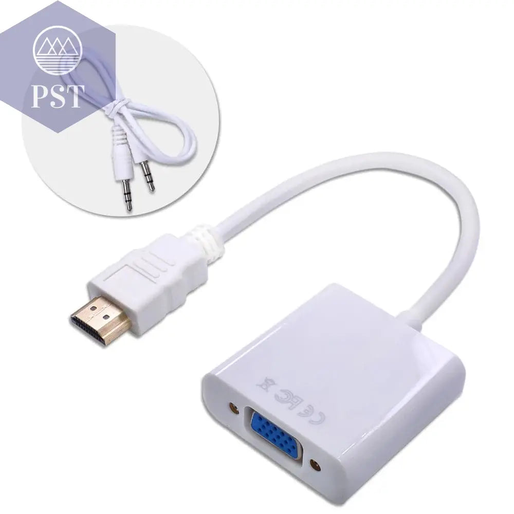 TISHRIC HDMI-compatible TO VGA Adapter 1080P Digital TO Analog Audio Converter Male To Famale For PC Laptop TV Box Projector - Property & Safety Tradings