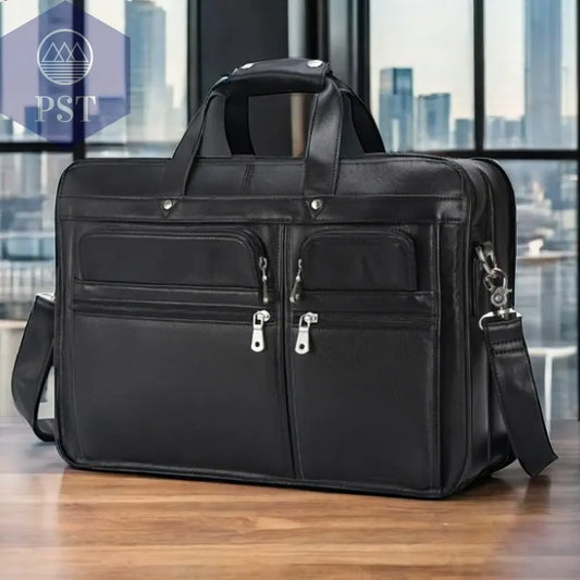Tiding Leather Leather Business First Layer Cowhide 17-inch Laptop Bag  bag     PST PS Tradings