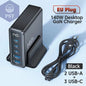 Toocki 140W Gan Usb Ladegerät 5 In1 Desktop Schnell Aufladen Usb Typ C Ladegerät Led Display Ladegerät Für Iphone Xiaomi Smartphone Laptop PST PS Tradings  PST PS Tradings Eu-Black PST PS Tradings Toocki 140W Gan Usb Ladegerät 5 In1 Desktop Schnell Aufladen Usb Typ C Ladegerät Led Display Ladegerät Für Iphone Xiaomi Smartphone Laptop