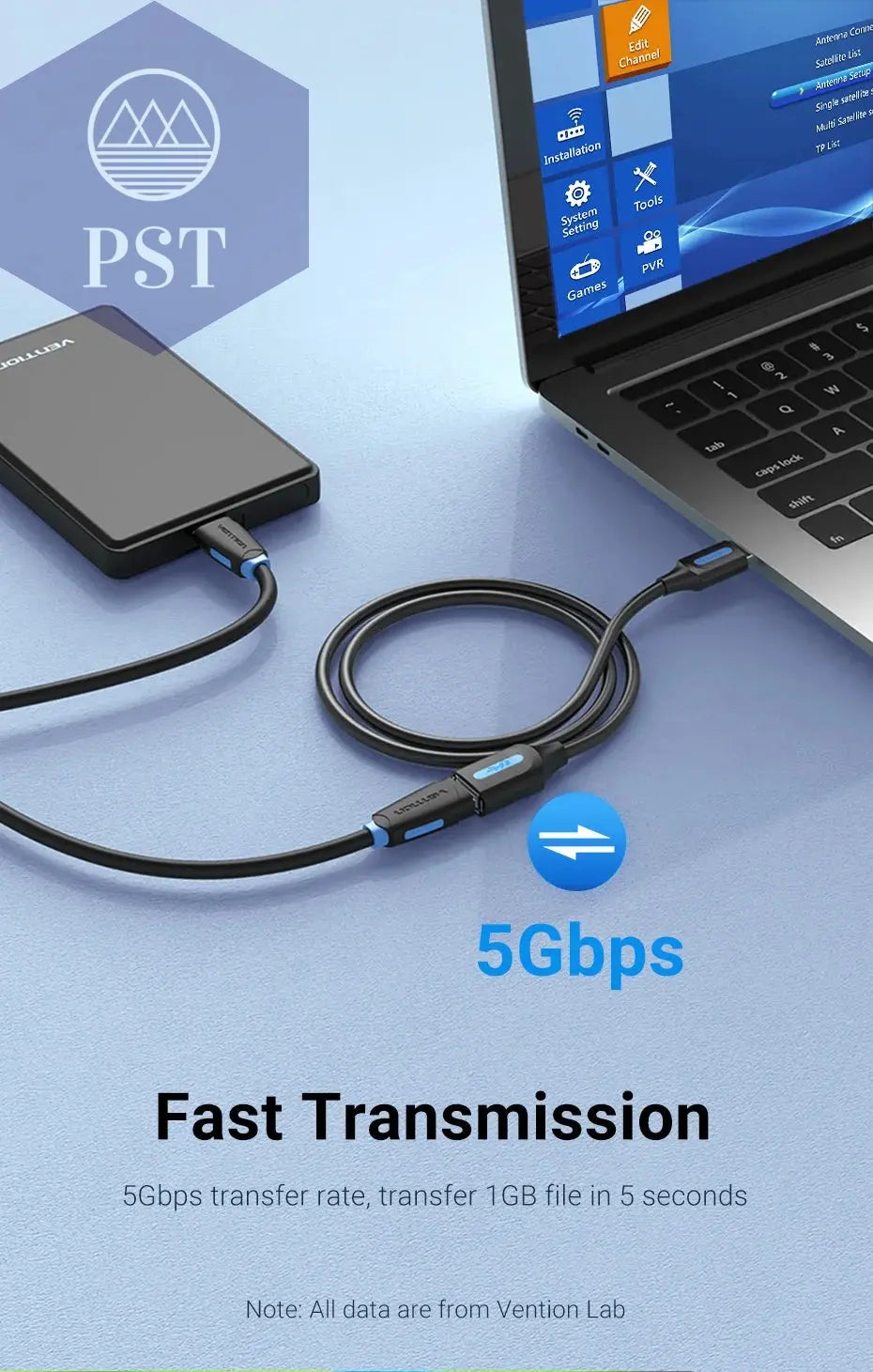 Vention USB 3.0 Extension Cable Male to Female Extender Cable Fast Speed USB 3.0 Cable Extended for laptop PC USB 2.0 Extension       PST PS Tradings