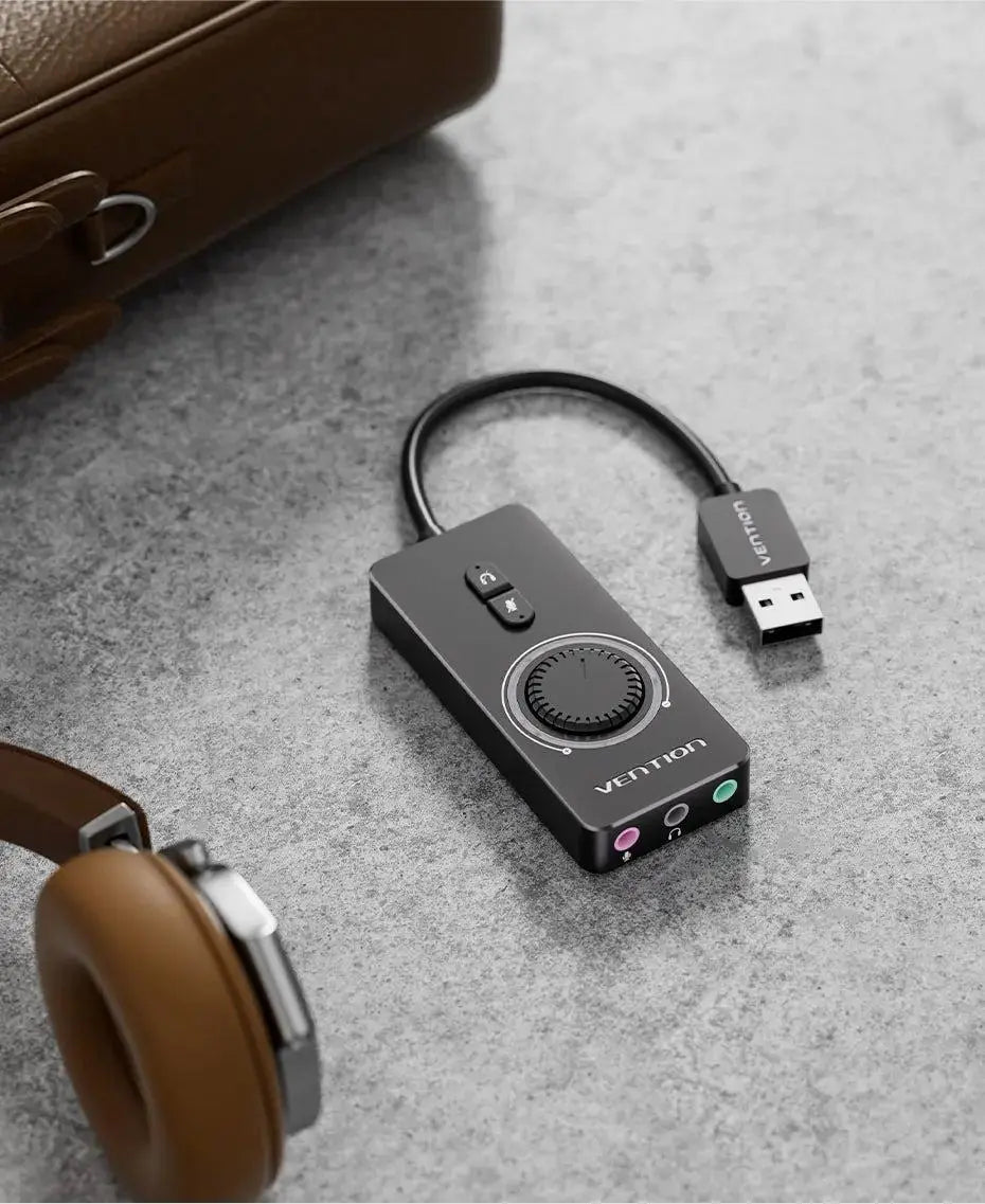 Vention USB External Sound Card USB to 3.5mm Audio Adapter USB to Earphone Microphone for Macbook Computer Laptop PS4 Sound Card       PST PS Tradings