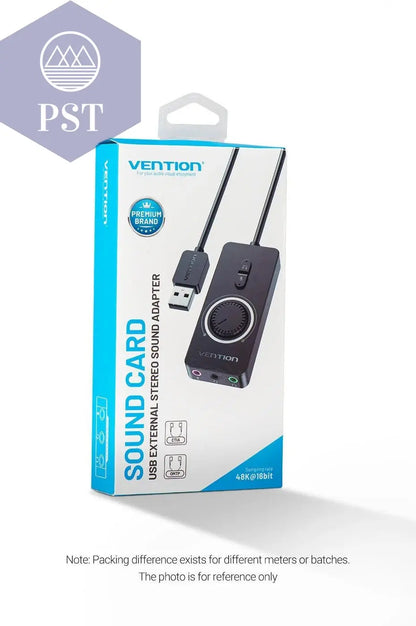 Vention USB External Sound Card USB to 3.5mm Audio Adapter USB to Earphone Microphone for Macbook Computer Laptop PS4 Sound Card       PST PS Tradings