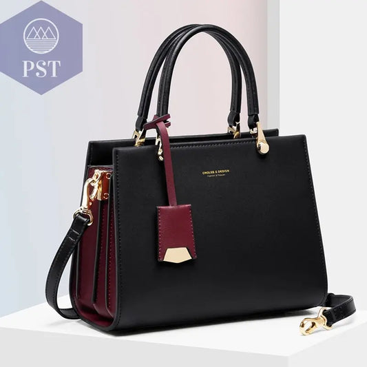 Women's Compact Leather Tote Bag       PST PS Tradings