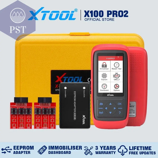 XTOOL X100 Pro2 OBD2 Automotive Scanner Key Programmer with EEPROM Adapter Code Reader Car Diagnostic Tools Lifetime Free Update - PST PS Tradings