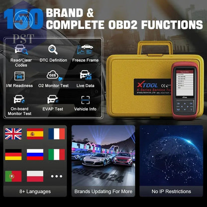 XTOOL X100 Pro2 OBD2 Automotive Scanner Key Programmer with EEPROM Adapter Code Reader Car Diagnostic Tools Lifetime Free Update - PST PS Tradings