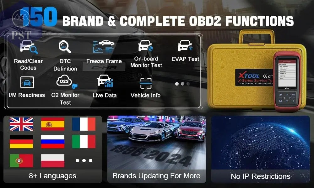 XTOOL X100 Pro2 OBD2 Automotive Scanner Key Programmer with EEPROM Adapter Code Reader Car Diagnostic Tools Lifetime Free Update - PST PS Tradings