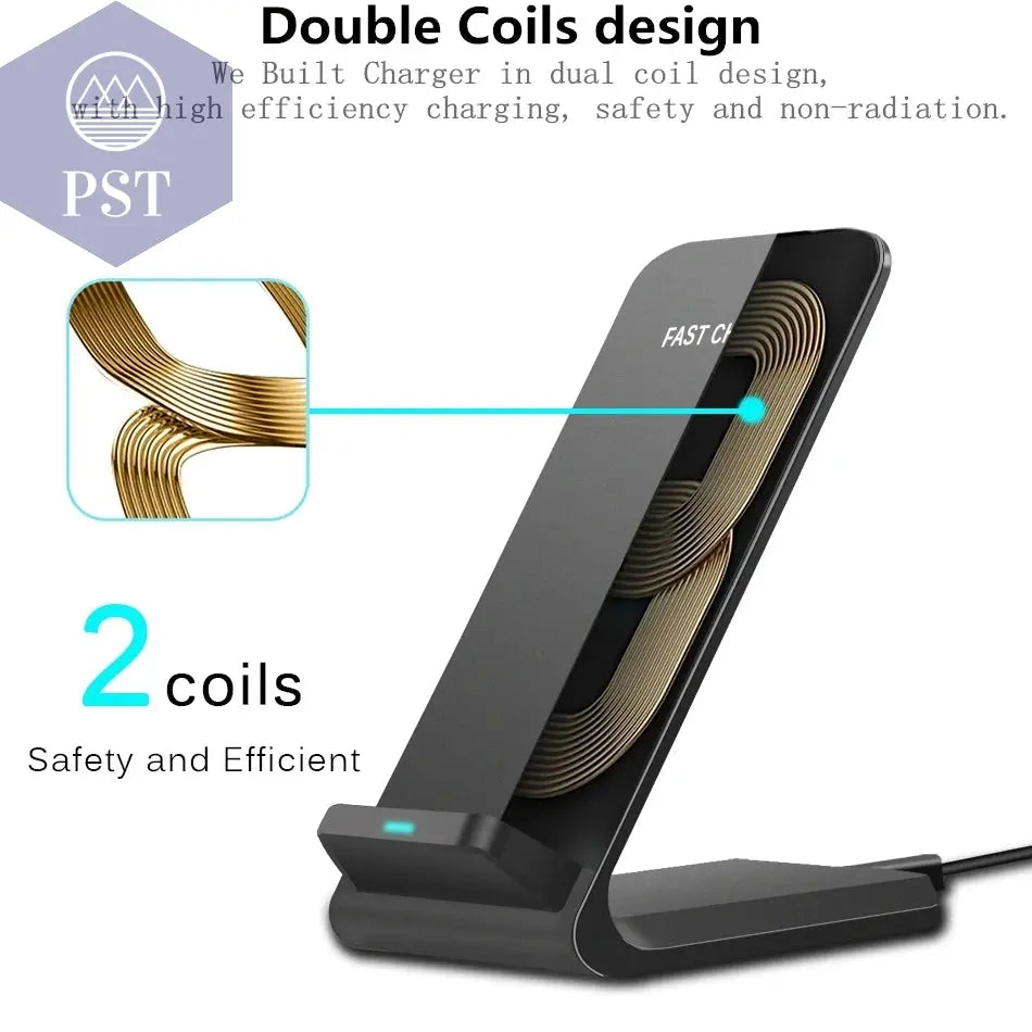 kabelloses Ladegerät Schnelllader Schnellladegerät fast charging max. 30W kabellose 2-in-1 Ladestation um 2 Geräte gleichzeitig zu laden jeweils max. 15W  Cellphones & Telecommunications - Cellphones     PST PS Tradings